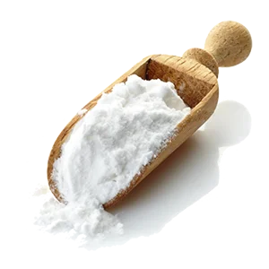 Premium maize starch in wooden scoop product image